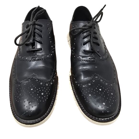 Cole Haan ZeroGrand  Brogue Black Design Men's Dress Shoes 8.5 - Picture 1 of 9